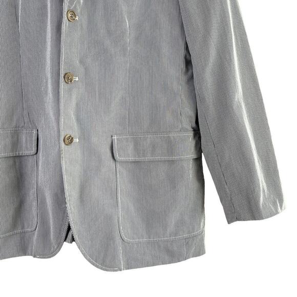 J.Crew Seersucker Clayton‎ Sportcoat 3-Button Blazer Jacket 100% Cotton, Large - Picture 5 of 12